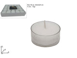 Set 50 candele tealight in PVC 12 g durata 4 ore Lumini bianchi per decorazioni