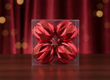 Palle di Natale Rosse 10 cm Set 4 pz | Decorazioni Albero Decoro Rombi in Box