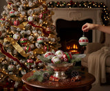 Set 9 Palle di Natale 6 cm Decorate Box PVC Colorato