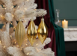 Appendini Goccia Natale 12cm Oro Lucido Set 3pz in Box PVC
