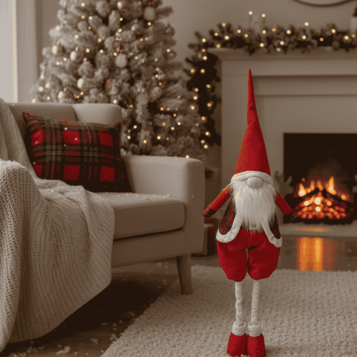 Gnomo di Natale con Gambe Estensibili 130 cm 31MD123-172