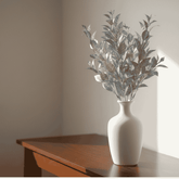 Stelo con Foglie Glitterate Argento 37 cm XDX24-24G/SILVER