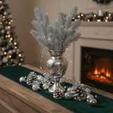Stelo Rametti Glitterati Silver 34 cm Decorazione Natalizia elegante XDX24-36G