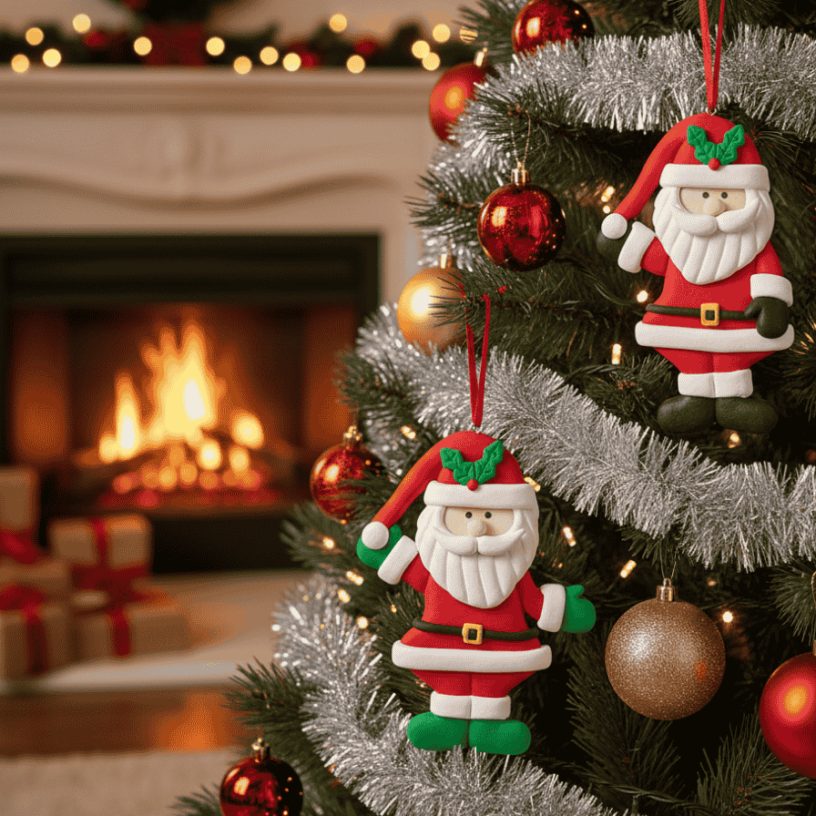 Appendino Babbo Natale Natalizio addobbi Natalizi colore casuale LJDS25-015ABC