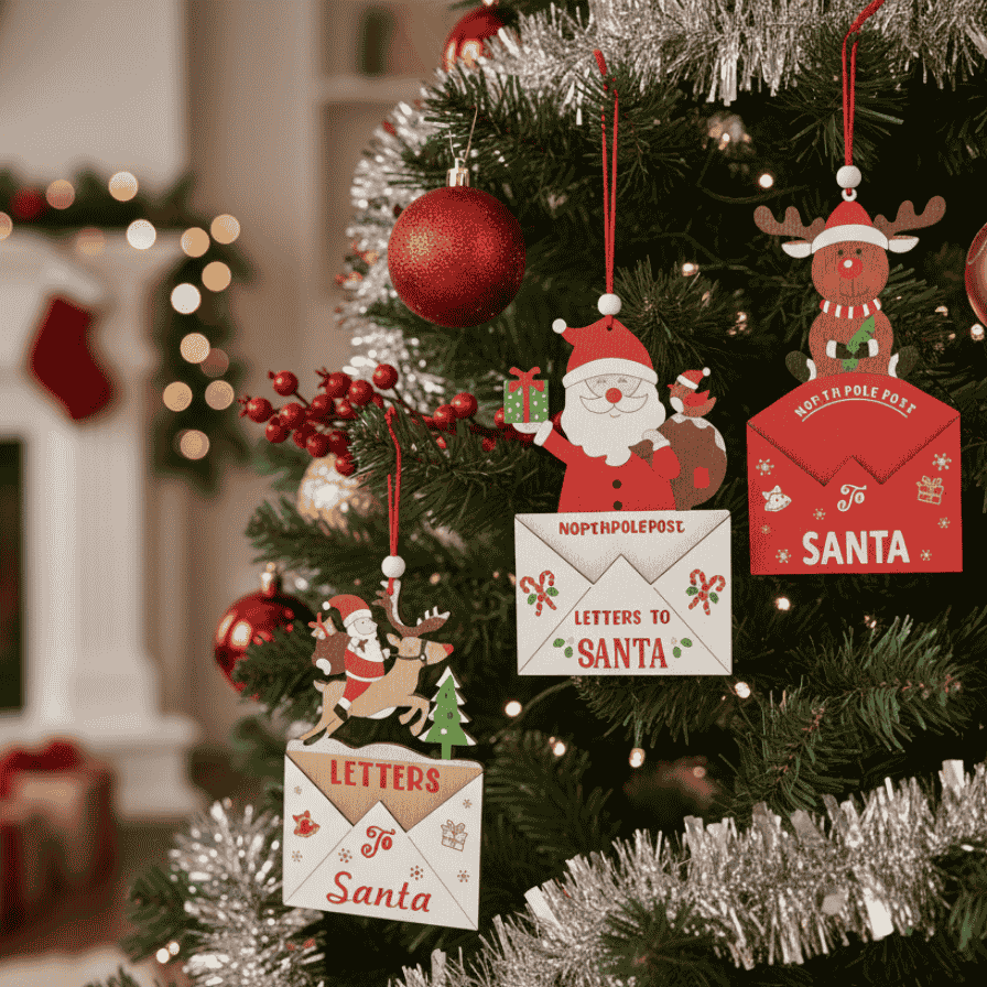 Appendino Letterina in Legno con Soggetti Natalizi mod casuale ZL24JC6247B6249