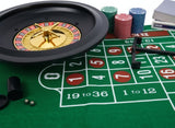 Gioco Roulette 25 cm con Set Casinò Completo Carte, Fiches e Tappeto