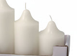 Set 3 Candele Bianche Decorative Diverse Misure Ø 50 mm |