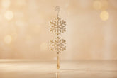 Appendino Fiocchi di Neve Pendente 28 cm Champagne Decorazione Natalizia Elegant