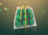 Set 18 Palle di Natale Verdi 5/6/7 cm in Box Piramide PVC JNP2501-4