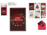 1Biglietto di Auguri Natalizio 3D 7x10,5 cm Cartolina di Natale Modello casuale