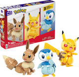 Mega Set Mega Tris di Pokémon Costruibili HNT94 Construx con Pikachu, Charma