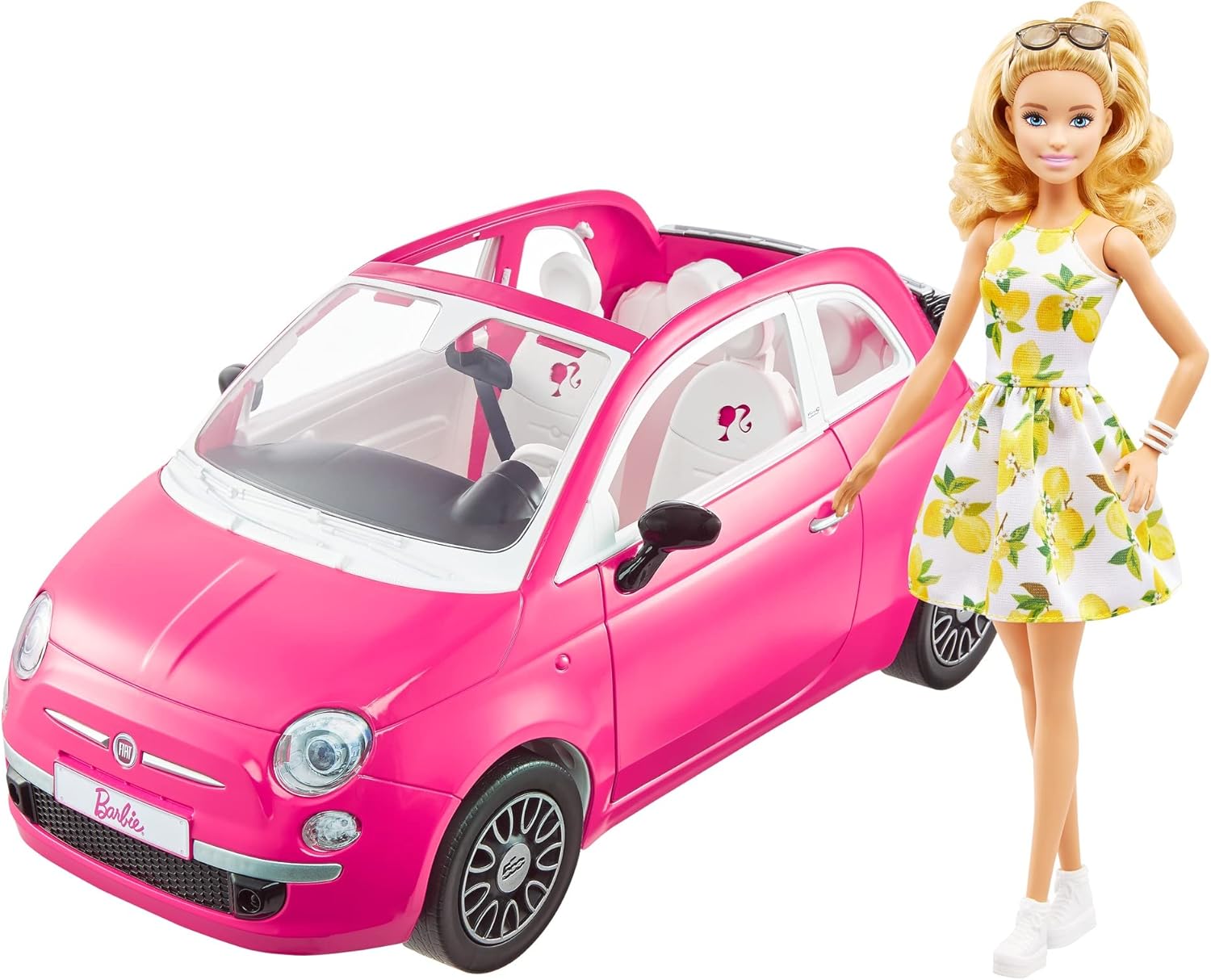 HRG59 Mattel Barbie con Auto Decappottabile Bambola Inclusa con Veicolo Rosa