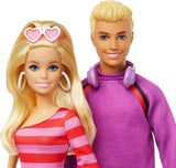 Mattel Barbie Fashionistas Set con Barbie e Ken Roller Skating + 6 Accessori