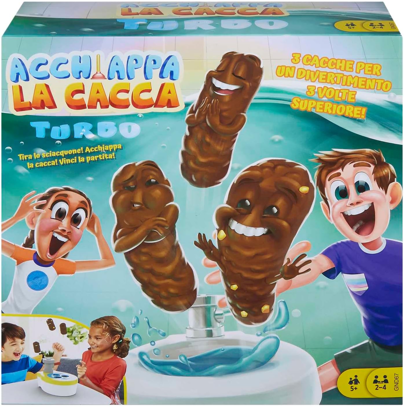 Mattel Acchiappa la Cacca Turbo Gioco d’Azione con 3 Pezzi,