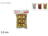 Campanellini in Plastica 3,5 cm Set 6 Pezzi Colore a Scelta XM1434G/R/S