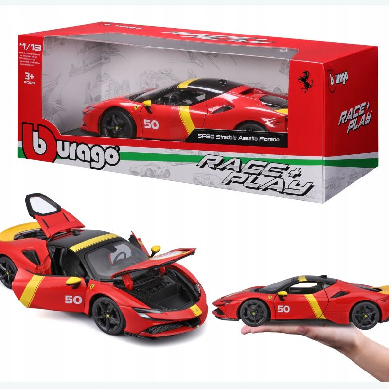18-16021 Bburago Ferrari R&P SF90 Stradale Le Mans livery 1:18