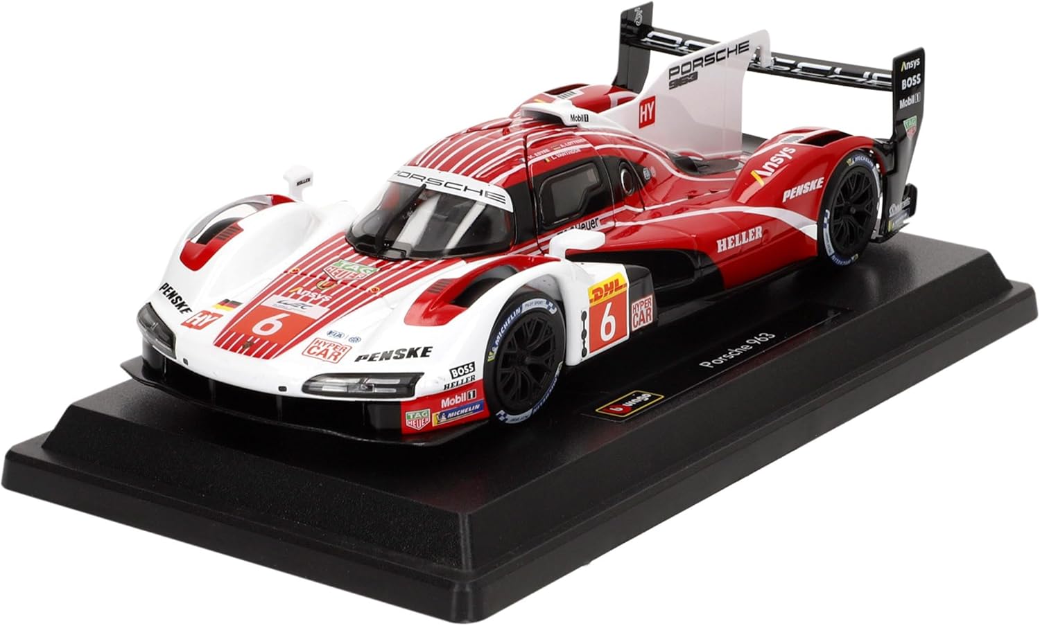 * 18-28042 Bburago Race Porsche Penske 963 #6 1:24