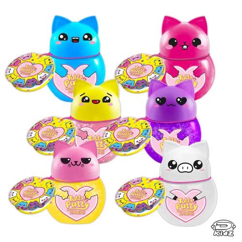 DIM02504P Tutty Putty Kawaii Slime Glitterato Profumato a Forma di Gatto