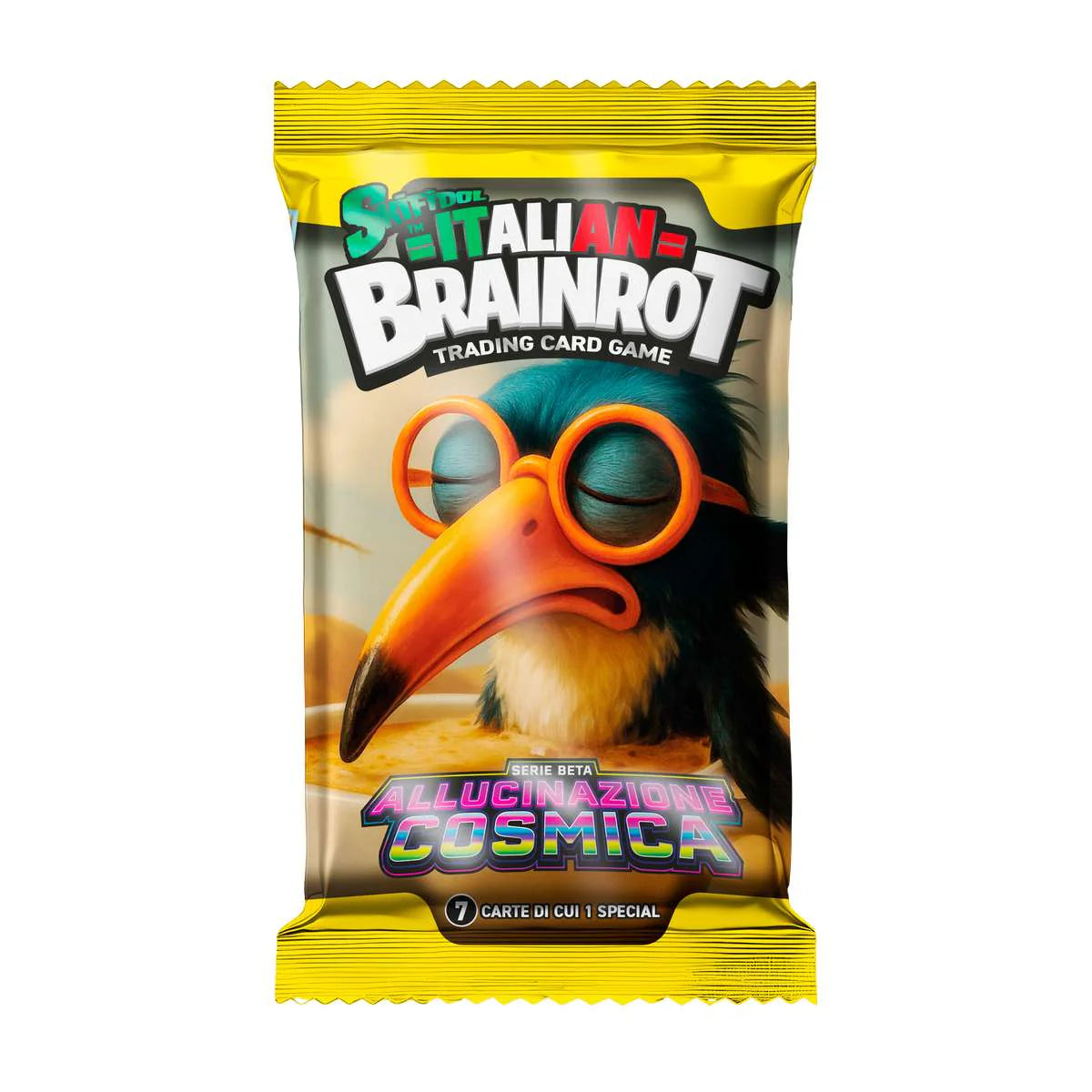 Skifidol Brainrot Serie 1 Busta 7 Carte + 1 Special Allucinazione Cosmica