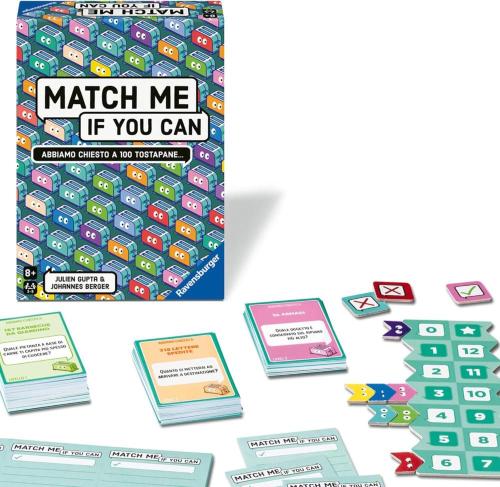 24858 Ravensburger Match Me If You Can Gioco di Carte e Velocità