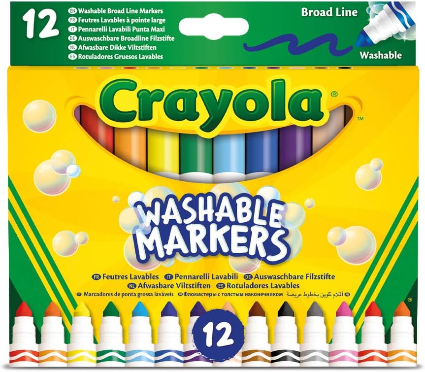 58-8340 CRAYOLA -12 Pennarelli Lavabili con Punta Maxi
