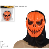 Maschera Arancione Halloween con Rete Horror Zucca Spaventosa per Travestimenti