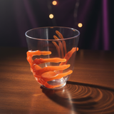 Bicchiere arancione in Plastica Halloween Zucca Accessorio Festa a Tema