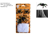 Ragni con Ragnatela 8g Decorazioni Spaventose per Halloween
