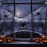 Ragni con Ragnatela 8g Decorazioni Spaventose per Halloween