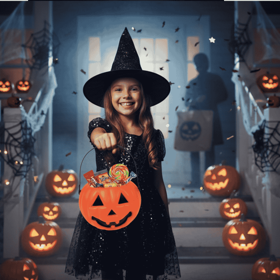 Secchiello Zucca Halloween in Plastica Cestino Porta Dolcetti