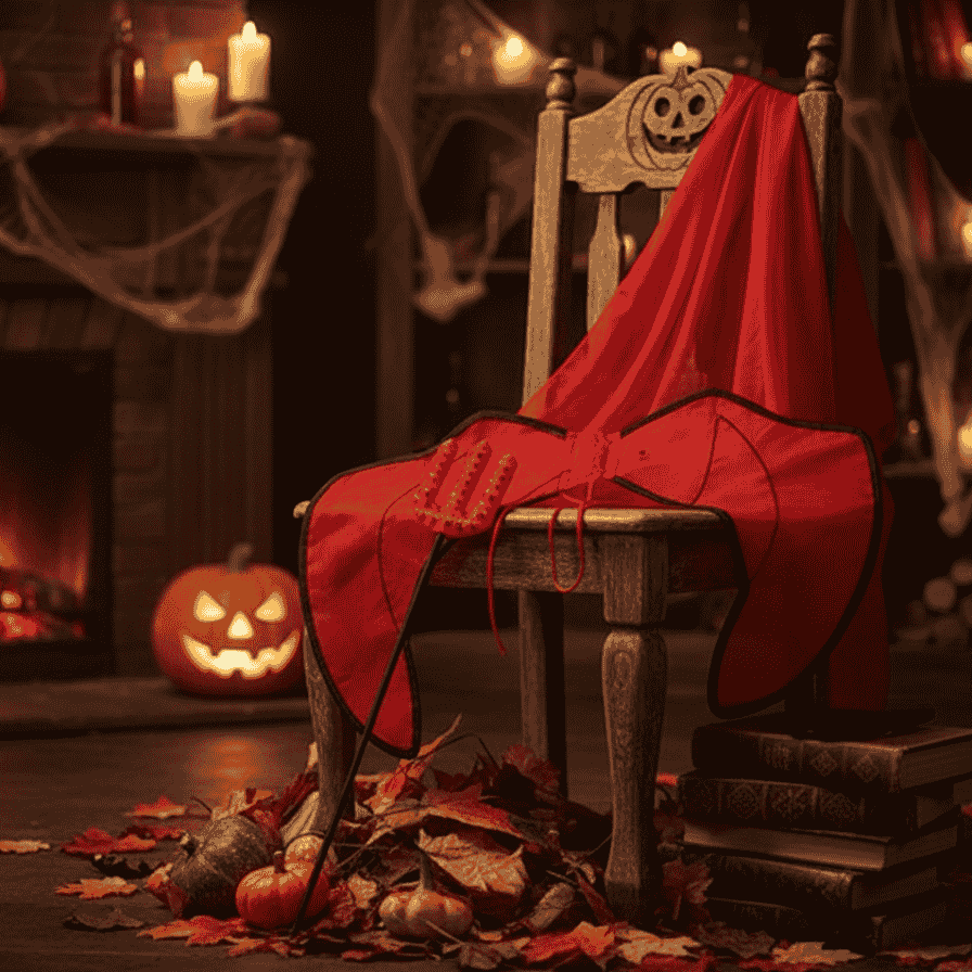 Ali con Cerchietto e Forcone Halloween Set Costume Diavolo Rosso e Nero