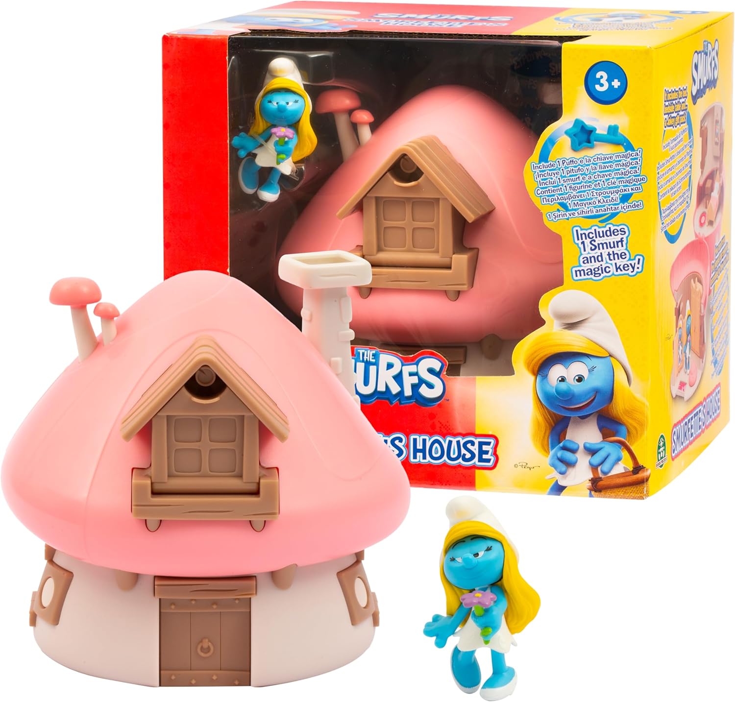 PUF20100 Puffi Giochi Preziosi Puffetta con Casetta Tetto Rosa e Accessori