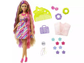 Mattel Barbie Totally Hair Flower Brunette Bambola con Abito Floreale