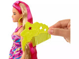 Mattel Barbie Totally Hair Flower Brunette Bambola con Abito Floreale