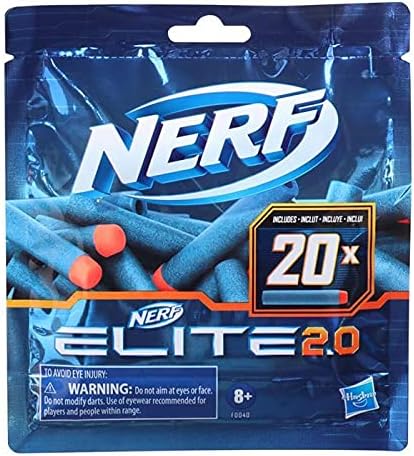 Hasbro Nerf Elite 2.0 Set Ricambio 20 Dardi Ufficiali per Blaster