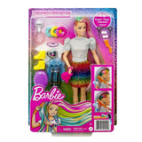 Barbie Capelli Multicolor GRN81 Bambola con Cambio Colore e Accessori Moda