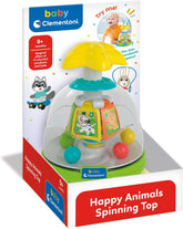 Clementoni Baby Happy Animals Spinning Top Trottola Interattiva 9+ Mesi