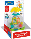 Clementoni Baby Happy Animals Spinning Top Trottola Interattiva 9+ Mesi