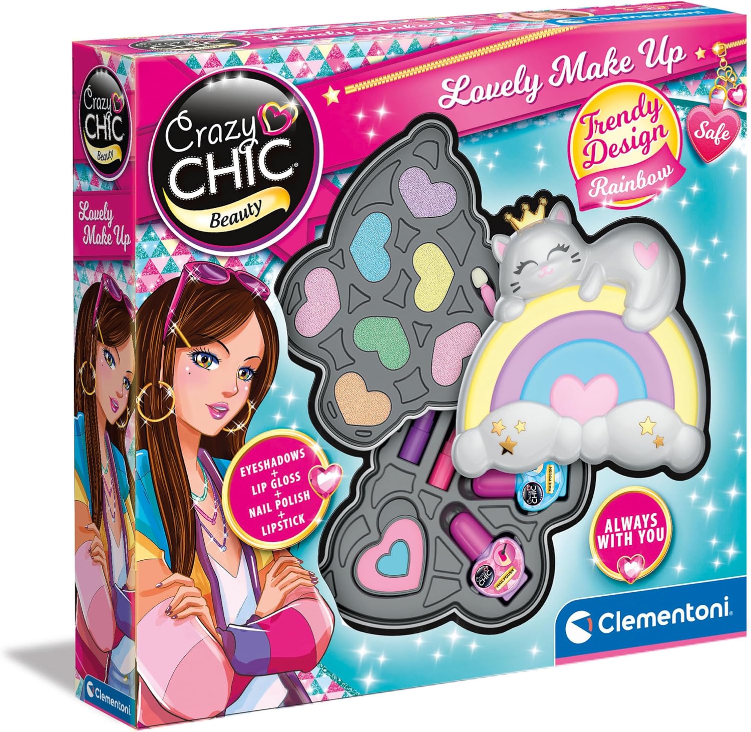 Clementoni Crazy Chic Lovely Make Up Rainbow | Set Trucco Bambine