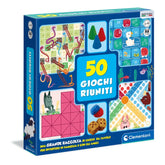 Clementoni 50 Giochi Riuniti Raccolta di Giochi da Tavolo Classici per Famiglie