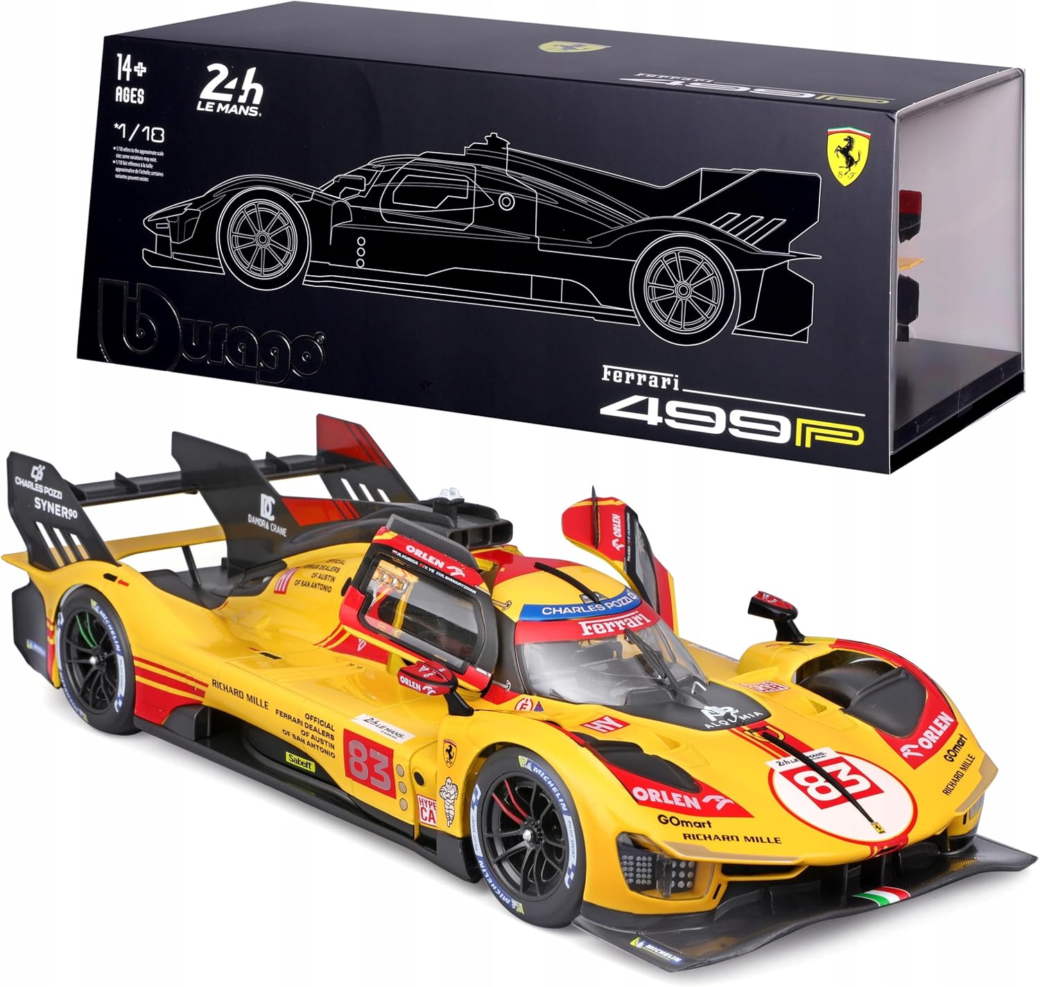 1816313 Bburago Ferrari499P #83 Le Mans 2024 24 H Hard Case
