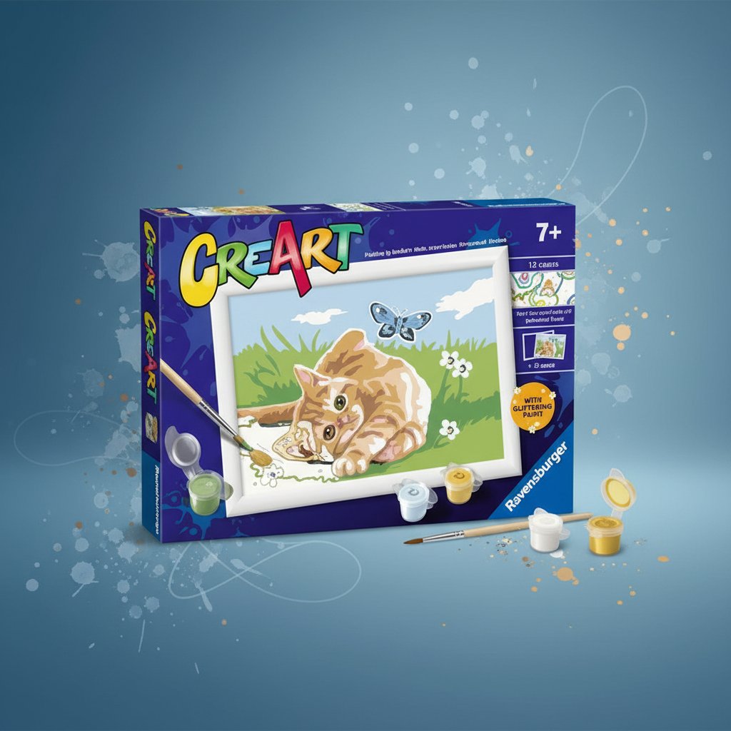 12023092 Ravenburger CreArt Serie E Gattino Gioioso kit pittura