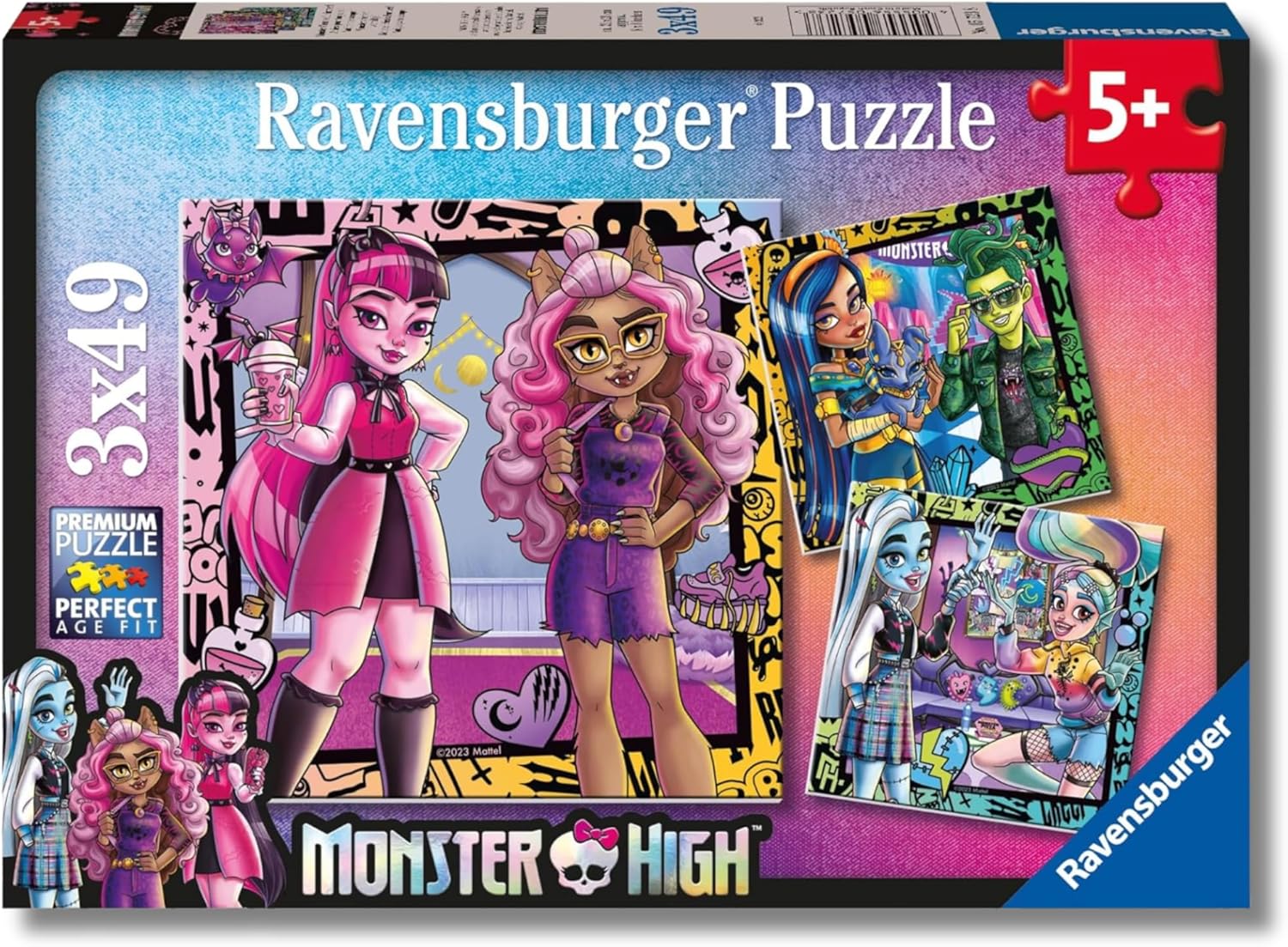 12004272 Ravenburger Monster High Puzzle 3x49 Pezzi