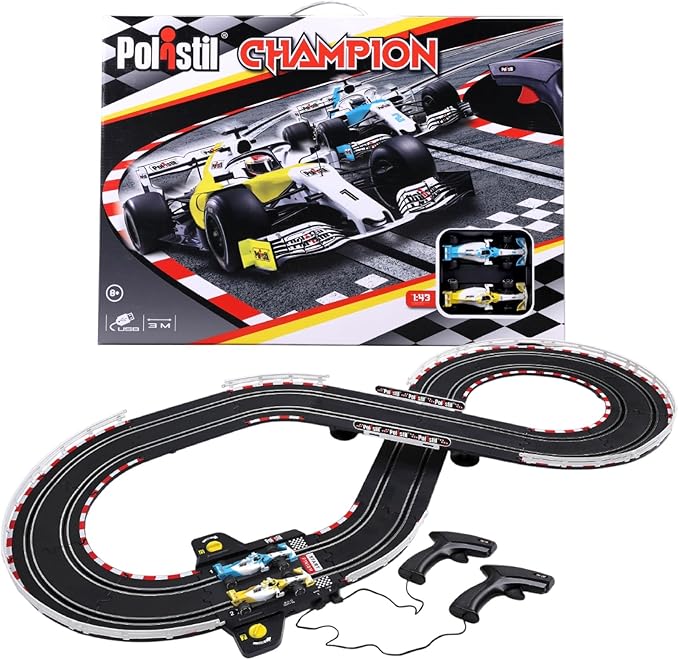 * 96152 Bburago Polistil Champion Pista Elettrica con 2 Slot Car Scala 1:43,