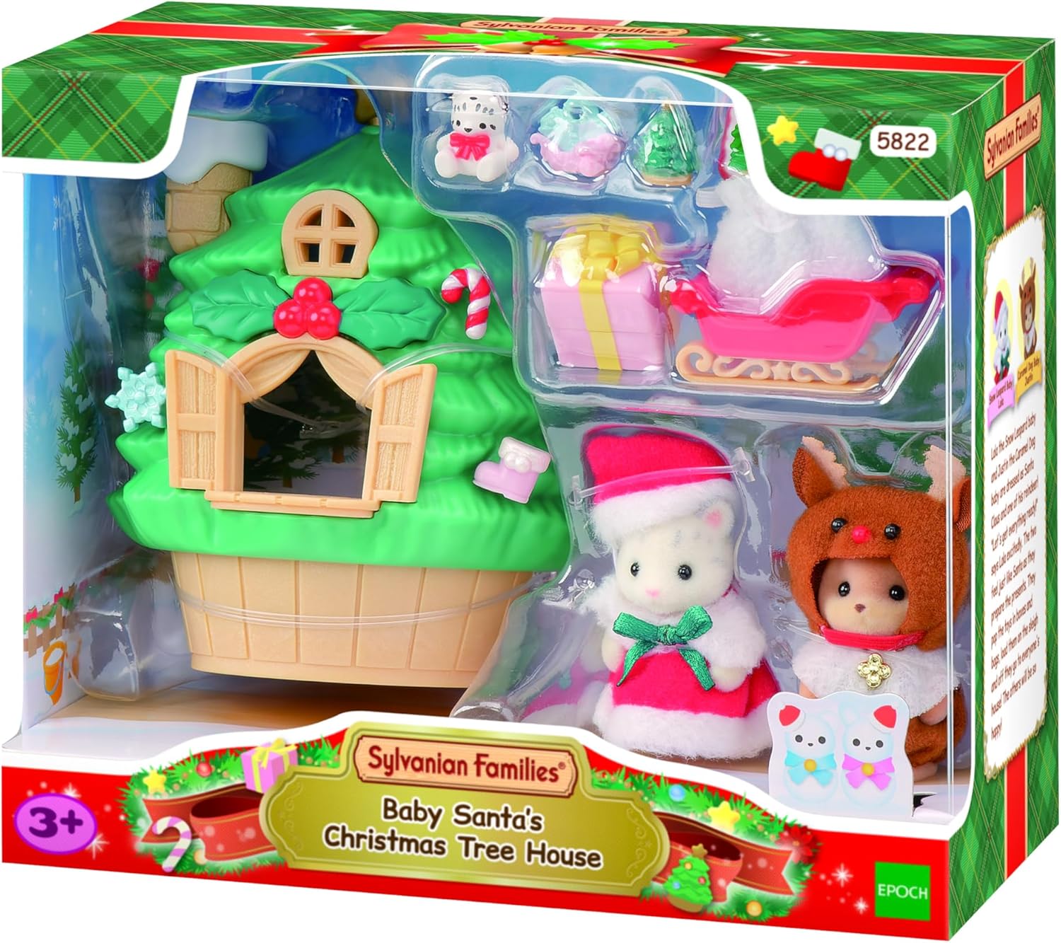 05822 Sylvanian Families La Casa di Babbo Natale Set Natalizio con Personaggi