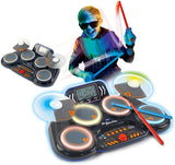 VTech Kidi DJ Drums Batteria Elettronica per Bambini con Luci Bluetooth e Microf