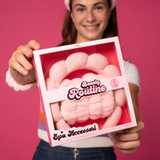 Beauty Routine Set Skincare Spa Cerchietto + Polsini Assorbenti Rosa per Pulizia