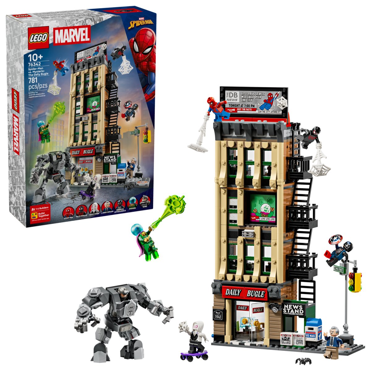 76342 LEGO Super Heroes Marvel Spider-Man vs. Mysterio: il Daily Bugle
