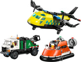 60505 LEGO City Great Vehicles Remix aereo, camion di servizio e hovercraft