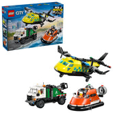 60505 LEGO City Great Vehicles Remix aereo, camion di servizio e hovercraft